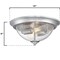 Westinghouse Fixture Ceiling Flush-Mount 60W 2-Light Basset 13In Brsh Nkl Clear Seed Glass 6115900 - alternate 3